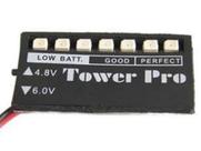 Indic.carga 4.8~6v towerpro watch bw4607