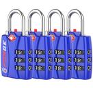 Indicador de alerta aberto TSA Bagage Combination Lock Forge Blue 4Pk
