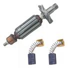 Induzido + Escova Carvão Compatível Tupia Makita 3700b 110v