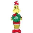 Inflável Gemmy Grinch com Guirlanda de 122 cm de Altura