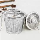 Infusor Chá Cesta Inox Com Corrente Reforçado 4,5 X 4 Cm