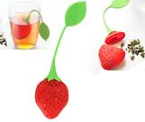Infusor Coador de Chá de Silicone Modelo Frutas - Morango e Limão
