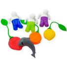 Infusor De Chá Silicone 7 Unidades Modelos Variados Coador