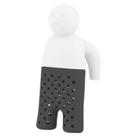 Infusor de Chá Silicone Preto bonequinho 8,5X4,5X3,5cm