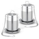Infusores de chá HOUSE AGAIN, pacote com 2 unidades, malha extra fina, aço inoxidável