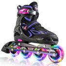Inline Skates 2PM SPORTS Vinal para mulheres com rodas iluminadas