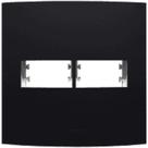 Inova Class Placa 4x4 1 Seção + 1 Seção Preto Ebano Fosco - ALUMBRA Inova Class Placa 4x4 1 Seção + 1 Seção Preto Ebano Fosco - ALUMBRA