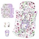 Inserção de assento de carro 3 em 1 Soft Head and Body Support Purple Inserção de assento de carro 3 em 1 Soft Head and Body Support Purple