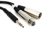 Inserção de cabo Hosa SRC-203 TRS macho de 1/4 de polegada para XLR3 fêmea/macho