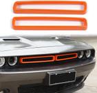 Inserções de grade dianteira Voodonala para Dodge Challenger, laranja, ABS
