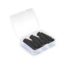 Inseridor de Lentes 6 Unidades Twizz com Estojo Preto de Silicone Ventilado