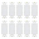Inserto decorativo para placa de parede com passagem de escova, branco, pacote com 10