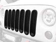 Insertos de grelha Hooke Road para Jeep Wrangler JK Matte Black Insertos de grelha Hooke Road para Jeep Wrangler JK Matte Black