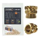 Insertos roscados ruthex 4 -40 Short 100 peças, conjunto térmico de latão
