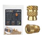 Insertos roscados ruthex M2.5x5.7 Conjunto térmico de latão de 70 peças Insertos roscados ruthex M2.5x5.7 Conjunto térmico de latão de 70 peças