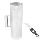 Instrumento de percussão Guiro Shaker em aço inoxidável com raspador