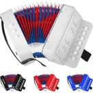 Instrumento musical branco com botão Accordion Azeam Kids de 10 teclas