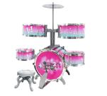 Instrumento Musical Infantil Bateria Rock Star Rosa Instrumento Musical Infantil Bateria Rock Star Rosa