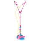 Instrumento Musical Microfone Duplo com Pedestal Rosa Instrumento Musical Microfone Duplo com Pedestal Rosa