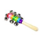 Instrumentos Bell Off de madeira coloridos Baby Rattles