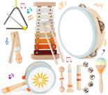 Instrumentos musicais M SANMERSEN Montessori de madeira 1-3 anos