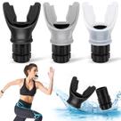 Instrutor de respiração TEAWOO Portable, 3 peças, ajustável em preto/cinza/branco