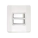 Int. 2 t. s. 10a 250v c/placa bca e caixa simp. bca Int. 2 t. s. 10a 250v c/placa bca e caixa simp. bca