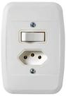 Int. simples 10a+ tom.2p+t20a 250v c/ placa branco pezzi