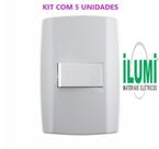 Inter. emb. 1tp slim branco 80223 ilumi kit 5 peças Inter. emb. 1tp slim branco 80223 ilumi kit 5 peças