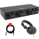 Interface de áudio Arturia MiniFuse 2 USB-C com fones de ouvido