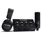 Interface de áudio M-AUDIO M-Track Duo HD com microfone M100 e HDH41