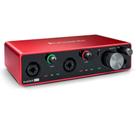 Interface de áudio USB com 2 pré-amplificadores, 2 entradas de linha e