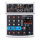 Interface de mixagem de som de áudio de DJ BOMGE de 4 canais com MP3 USB Bluetooth