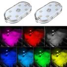 Interior de luzes LED de carro Zosppei 7 cores USB recarregáveis