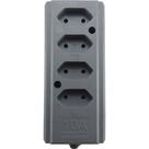 Interneed Tomada Barra 10A 4T.Cinza