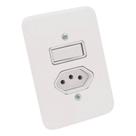 Interruptor 1 tecla simples + tomada 10a