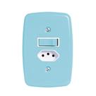 Interruptor 1 tecla + tomada 2P+T 10A 250V 4x2 Ideale Pluzie Interruptor 1 tecla + tomada 2P+T 10A 250V 4x2 Ideale Pluzie