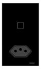 Interruptor 1 Tecla Touch E 1 Tom 2p+t 10a Inteligente Wi-fi Preto