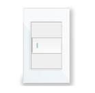 Interruptor 1 Tecla Vidro Temperado Branco
