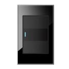 Interruptor 1 Tecla Vidro Temperado Preto Interruptor 1 Tecla Vidro Temperado Preto