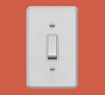 Interruptor 10A 1 Tecla Simples de Embutir Fame Gris ( Kit 3 peças)