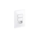 Interruptor 2 Secção Simples + Tomada 2P+T 10A 680113 Zeffia - Pial Interruptor 2 Secção Simples + Tomada 2P+T 10A 680113 Zeffia - Pial