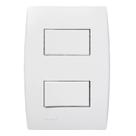 Interruptor 2 Seções 4 X 2 Separadas 10 Amperes 250V Branca Linha Ilus 5TA99047 - SOPRANO