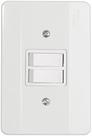 Interruptor 2 Teclas Simples com Placa Branca Mectronic