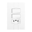 Interruptor 2 Teclas Simples + Tomada 20A Caprice Modular Pluzie 4x2