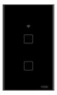 Interruptor 2 Teclas Touch Inteligente Wi-fi Preto 4x2 Fame 10 A 127/220v Preto