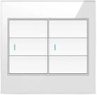 Interruptor 2 Teclas Vidro Temperado 4X4 Branco
