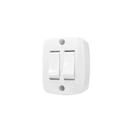Interruptor 2ts Retangular Sobrepor Branco - Ilumi Interruptor 2ts Retangular Sobrepor Branco - Ilumi
