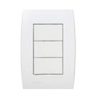 Interruptor 3 Seções 4X2 10A 250V Branca Soprano ILUS 5TA99051