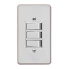 Interruptor 3 Sessao Simples C/Placa Ref2031 FAME Gris Rr714